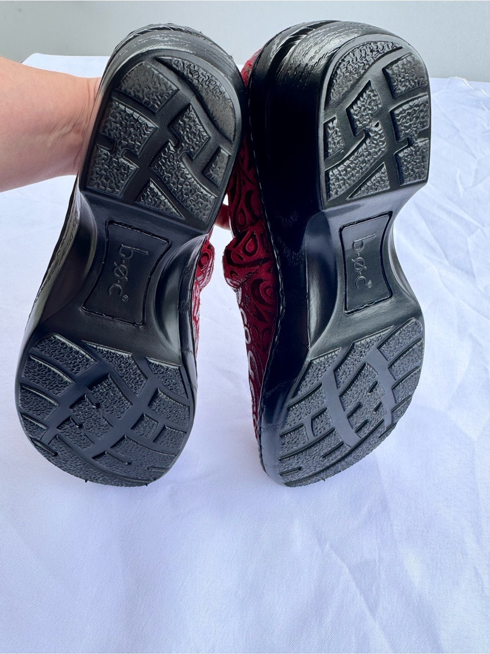 b.o.c. Red Embossed Slip-On Clogs - Picture 4 of 9